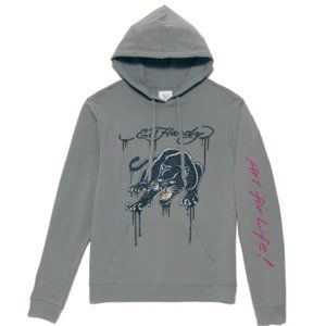 Never worn Ed Hardy GLITTER CROUCHING PANTHER HOODIE